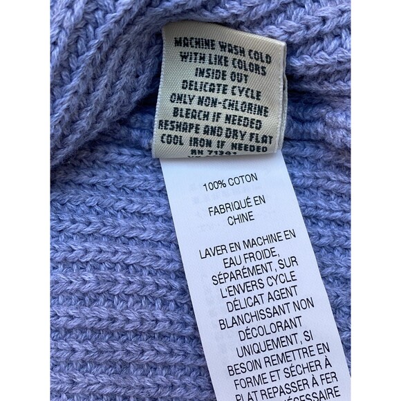 LL BEAN Freeport Maine Grey Cotton Ribbed Knit Pullover Sweater Size XL X-Large - Picture 4 of 11